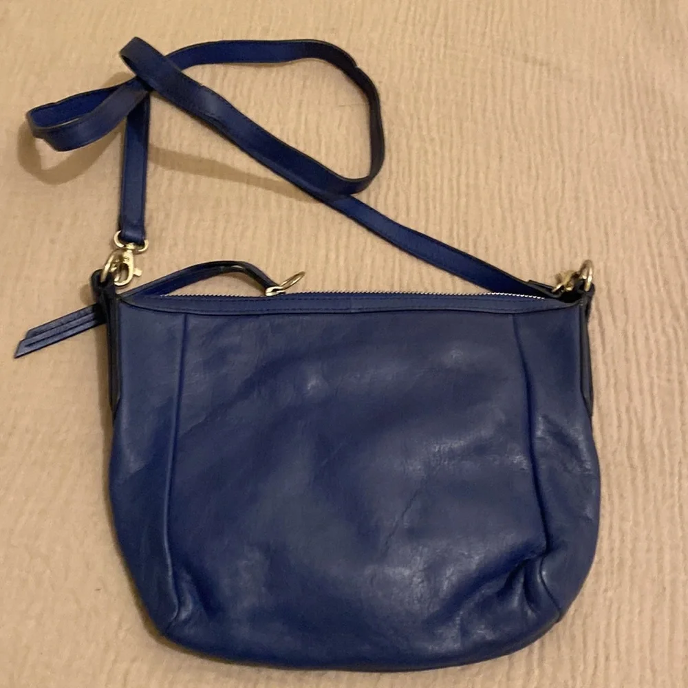 Fossil Sydney Royal Blue Leather Crossbody Bag